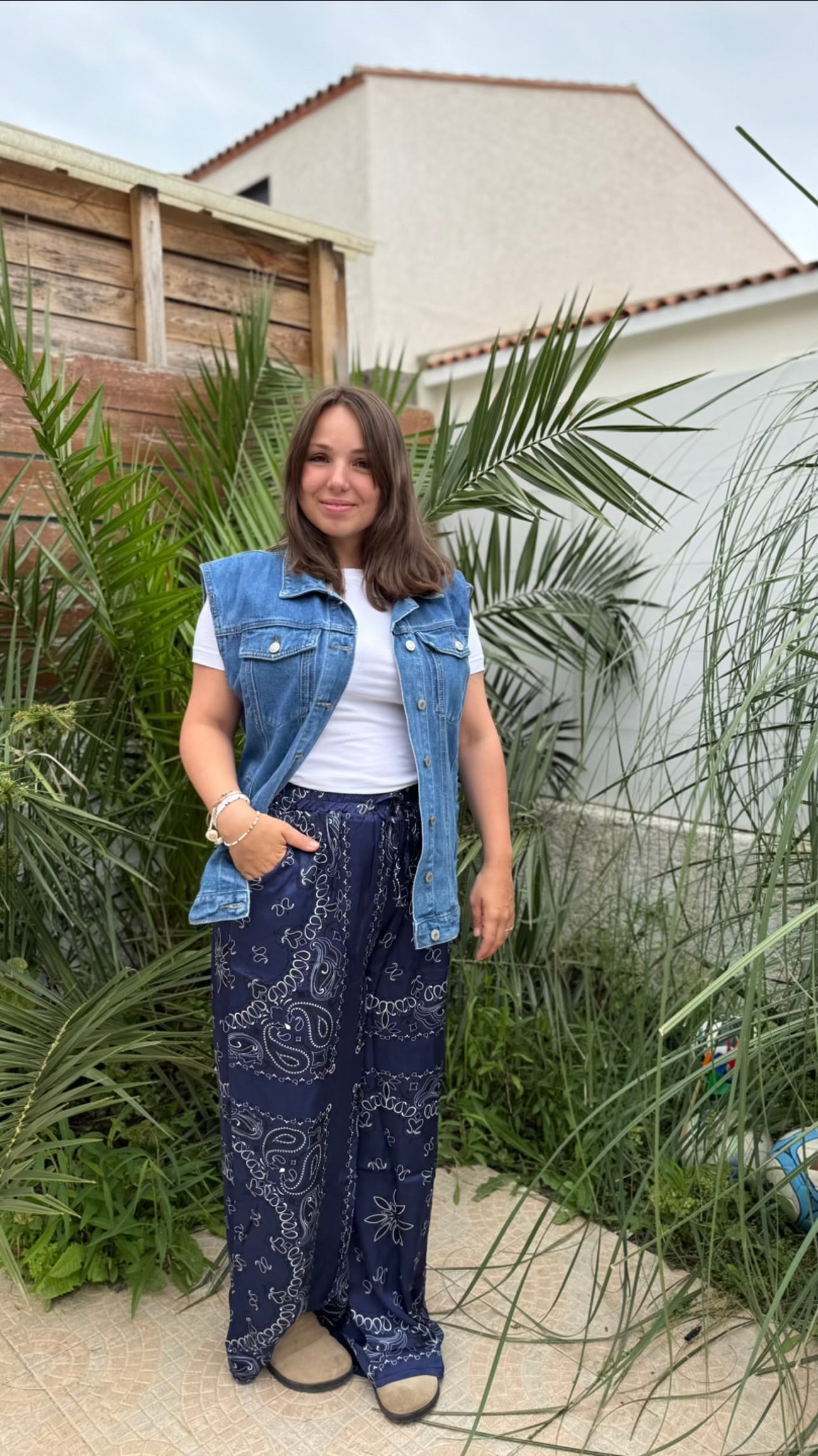 Veste en jean sans manche