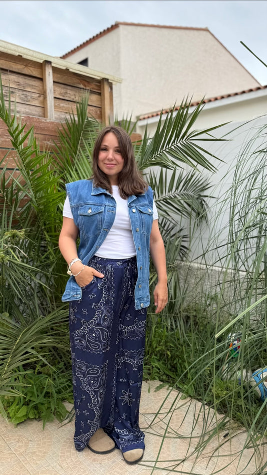 Veste en jean sans manche